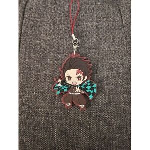 🔥🌟3/$15 
Tanjiro Rubber Strap Charm Kimetsu no Yaiba Demon Slayer Keychain